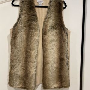 Faux fur vest